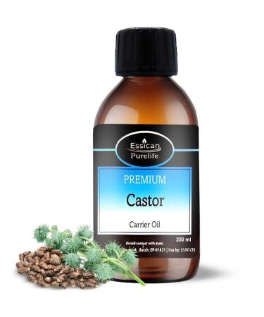 Castor Oil for Hair Growth - Pure Castor Oil for Skin Castor Oil for Eyelashes - Cold Pressed Hexane Free - Ideal for Eyelashes & Hair - 100% Natural Pure Castor Oil for Eyebrows 250ml 250.00 ml (Pack of 1)