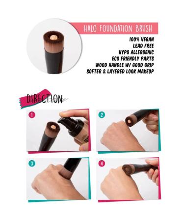 Foundation Brush Flat Top Kabuki | Premium Synthetic Brush for Liquid Cream & Powder Makeup | Flawless Blending & Buffing Tool - Buy Online on GoSupps.com