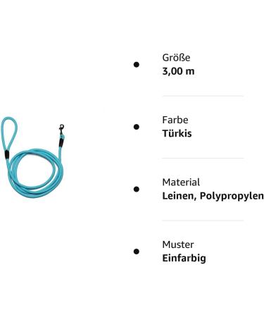Buy Turquoise Rope Leash with Hand Loop - Basic 10mm 27 Colors 7 Lengths - International Shipping Available - Buy Online on GoSupps.com