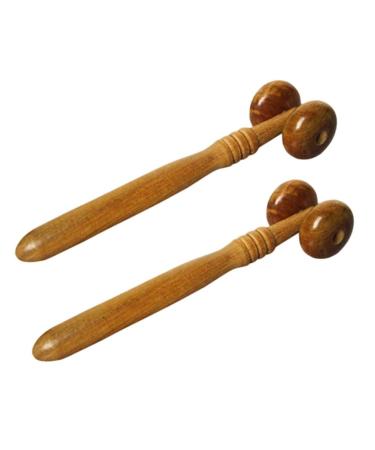 Minkissy 2 pieces Massage Roller Face Massage Tools Face Massage Wood Face Massage Care Tool Face Face Massage Roller Wood Scroll Rad Nose Skin Nose Pads