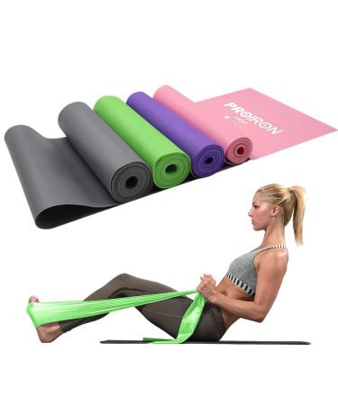 PROIRON Latex-Free Resistance Bands Exercise Bands for Strength Training Yoga Pilates Stretching Home Gym Workout Upper Lower Body Light Medium Heavy h-Green/1.5m/25lb