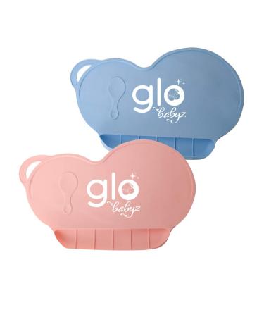 Glo Babyz Silicone Placemat for Babies, Toddlers & Kids - Non-Slip, Food Grade Material - Includes Drawstring Bag (Blue/Pink) - Buy Online on GoSupps.com