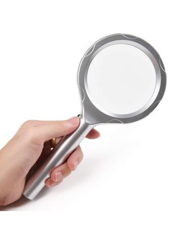 Magnifying Glasses Educational Hobby Magnifiers Handheld Optical Glass Lens with Led Elderly/Low Vision/Student/Child Reading Magnifying Glass Comfortable Anniversary
