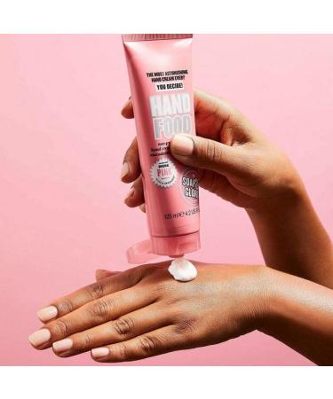 Soap & Glory Hand Food Hand Cream - Almond Oil + Shea Butter Hydrating Cuticle Moisturizer - Rose & Bergamot Scented (125 ml) - Buy Online on GoSupps.com