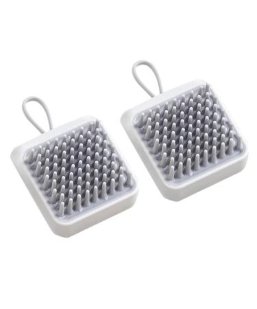 Beatifufu 2 piece Shampoo brush massage brush Unique shower hair brush head scalp shower brush cleaning ridge cleaning brush hair washing comb hair scalp massage device