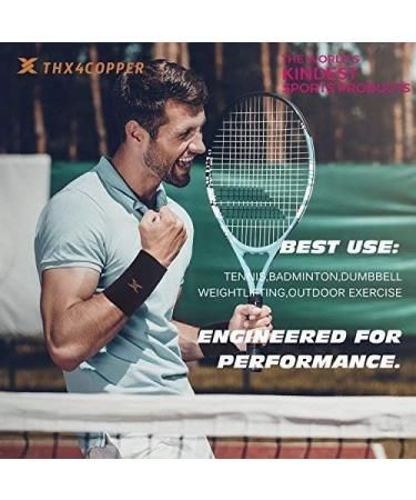 Thx4Copper Compression Wrist Bandages - Copper Infused Unisex Black XXL Wrist Support for Improved Blood Circulation & Relaxation - Buy Online on GoSupps.com