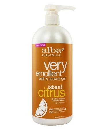 Alba Botanica Very Emollient Bath & Shower Gel Island Citrus 32 fl oz (946 ml)