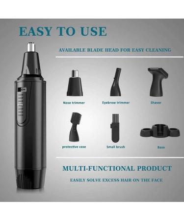 Nose Hair Trimmer - Professional Painless Ear & Nose Hair Trimmer for Men & Women | Waterproof Dual Edge Blades 3-in-1 Facial & Eyebrow Trimmer - Buy Online on GoSupps.com