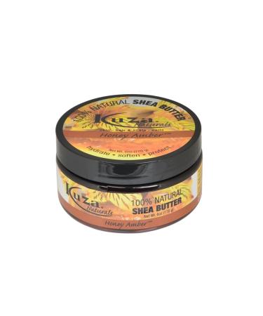 Kuza 100% Organic Shea Butter Skin Hair Scalp Nails- Honey Amber- 6 Oz