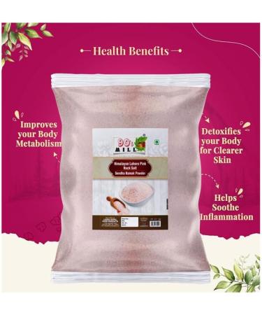 90's MILL Organic Himalayan Pink Rock Salt | Organic Rock Salt Powder | Vrat Upwaas Ka Namak | Unprocessed & Highly Nutritious | Sendha Namak Powder For Healthy Cooking-200GM*1Pack - Buy Online on GoSupps.com