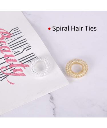 EZbobble 12 Pack Spiral Hair Ties - Telephone Cord Ponytail Holders for Girls & Women (Color Combination 3) | Best International Shipping - Buy Online on GoSupps.com