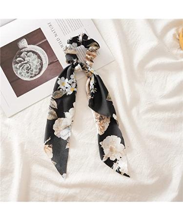 3PC Hair Scarf Scrunch Set | Satin Bowknot Ponytail Holders | Floral Hair Bands for Women & Girls - Buy Online on GoSupps.com
