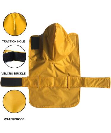 Waterproof Dog Coat - Soft Lining Rain Jacket for Small Medium & Large Dogs - Yellow 5XL - Buy Online on GoSupps.com
