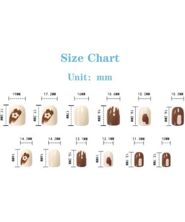 Square Fake Nails Short Full Cover Glue Included French Cherry Blossoms Press on Nails 24 Pieces Nail Art Tips for Nail Salons and Women DIY Nail Art - Buy Online on GoSupps.com