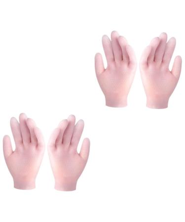 minkissy 2 Pairs Moisturizing Gloves Womens Heels Closed Toe Moisturizing Spa Glove Dry Hand Anti- Cracking Hand Covers Dead Skin Ladies Pumps Hand Care Covers Foot Dry Skin Miss Sebs