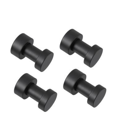 Hemobllo 4pcs Hooks Bathroom with Mounted Waterproof Home Premium Practical Mount Household Screws Towels 2.9X1.8CM Black