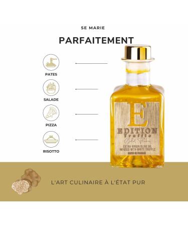 Premium White Truffle Oil Gift Box with 24k Gold Flakes - Extra Virgin Olive Oil Infused - Edition Truffle - Buy Online on GoSupps.com
