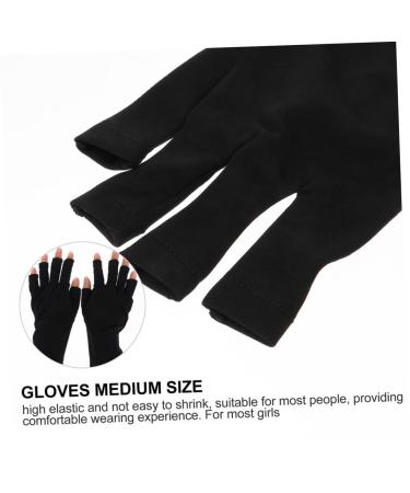 Healeved 1 Pair Nail Gloves Protective Gloves Nails Gel Sun Gloves for Women Uv Protection Gloves to Protect Manicure Uv Hand Protection Gloves for Nails Dryer Women's Short Polyester - Buy Online on GoSupps.com