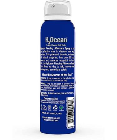 H2Ocean Piercing Aftercare Spray Bundle - Sea Salt Keloid & Bump Treatment - 4oz and 1.5oz Wound Care Spray for Body & Oral Piercings - Buy Online on GoSupps.com