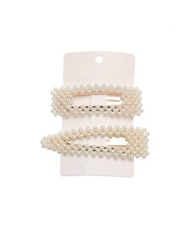 2-5 Pieces/set Of Korean Version Pearl One-line Hair Clip Bangs Clip Side Clip Temperament Women Fashion Hair Accessories (Color : MHM-01-T9)