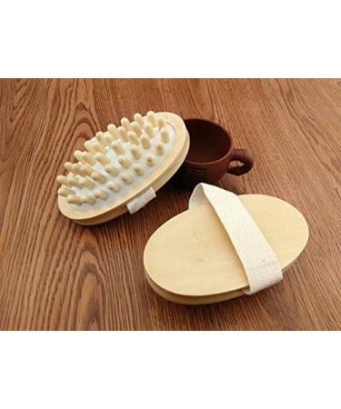 Jytop 2 Natural Wooden Hand Massager & Body Brush for Cellulite Reduction - Improve Skin Health - Buy Online on GoSupps.com