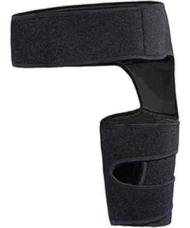 Harayaa Hip Puddle Compression Bandage & Knee Tendon Support Cuff - Thigh Compression for Injury Relief | PU Black - Buy Online on GoSupps.com