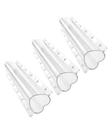 Yardenfun 3pcs Heart Styling Grow Shaper Star Tools Big Kit Fruits Transparent for Growing Strawberry Transparent 20x6.5cm