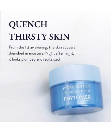 Phytomer Hydrasea Moisturizing Night Cream - Nourishing Anti-Aging Face Cream for Dry Skin | 50ml Intensely Hydrating Overnight Moisturizer - Buy Online on GoSupps.com