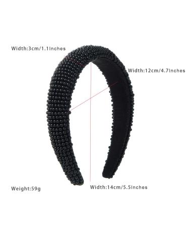 Scicent Black Pearl Hair Band | Elegant Pearls Headband for Women & Girls | Bridal & Party Hair Accessories - Buy Online on GoSupps.com