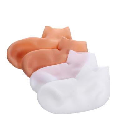 Ipetboom 2 Pairs Exfoliating Moisturizing Socks Foot Moisturizer for Dry Cracked Heel Moisturizing Socks Sleep Socks Nail Monomer Dish Cosmetic Girl Child High Heels Sebs Spa 23x9.5cm