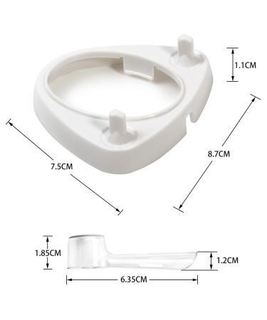 Food Safety Plastic Charging Station for Oral-B Electric Toothbrush - Includes Brush Head Storage & 4 Dust-Proof Toothbrush Heads - Buy Online on GoSupps.com