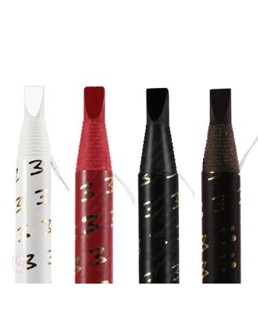 6pi ces crayons sourcils peel-off waterproof pour microblading maquillage permanent des sourcils naturel et longue tenue (Marron)