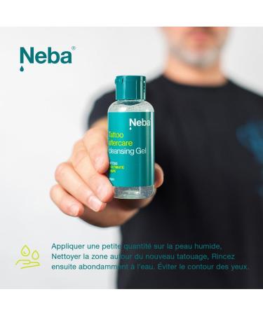 Neba - Tattoo Aftercare Cleansing Gel - for Fresh and Healed Tattoos - Aftercare Cleansing Gel - Shower Gel Nourishing Shower - Body Care for Tattooed Skin - 100ml - Buy Online on GoSupps.com