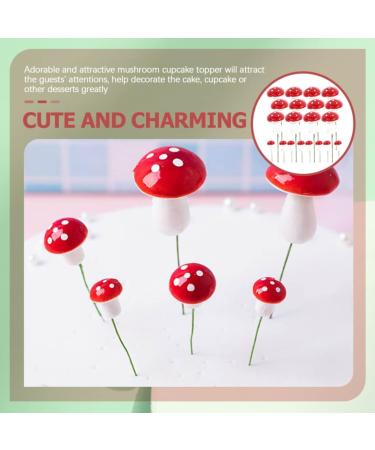 TOYANDONA 20pcs Mushroom Cake Toppers Mushroom Cake Picks Cupcake Toppers Birthday Cake Toppers Baby Cakes Mushroom Foams Topper Cute Woodland Theme Baby Shower Decorations Baby Cake Decor Red-2.5cm - Buy Online on GoSupps.com