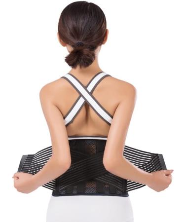 Self-Warming Adjustable Back Support Belt for Sciatica Herniated Disc & Lower Lumbar Pain Relief - Large Black - Buy Online on GoSupps.com