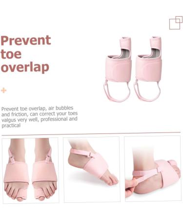 FRCOLOR Bunion Night Toe Separator & Straightener Set - 4 Pairs | Hammertoe Splint & Big Toe Pads | Portable Toe Divider | Pink - 38.5x34.5cm x4pcs - Buy Online on GoSupps.com