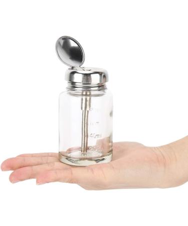 Nail Art Remover Dispenser Nail Polish Remover Glass Bottle Easy To Use Gel Polish Pump Dispenser 80ml One Touch Clear Glass Bottle for Manicure Store Beauty Salon Salon Shop Home(Press the bottle) - Buy Online on GoSupps.com