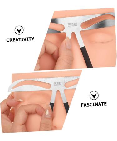 Housoutil 2pcs Embroidery Eyebrow Ruler Accessories Make up Girl 14.5x8.4cmx2pcs Silverx2pcs - Buy Online on GoSupps.com