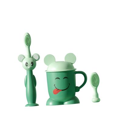 Kisangel 1 Set Toddler Replaceable Cup for Oral Brush Handle Bpa Teeth Head Extra Silicone Toothbrush Age Degree Infant Tooth Baby with Easy-Grip Care Free Training Bristle Cleaning - of