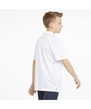 Puma Boys Essential Polo Shirt - Bright White Size 140 | Kids Polo Shirt for School & Play - Buy Online on GoSupps.com