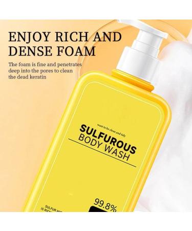  G n rique Sulfur Shower Gel Multi-Action Liquid Face Soap With Sulphur For Face Body And Hair Moisturizes And Regulates Sebum Production Dense Foam For Pore Cleansing - Buy Online on GoSupps.com