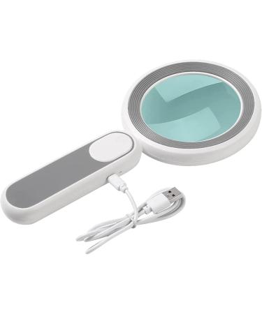 Professional with Light 20X USB Handheld Magnifier with Optical Glass Mirror for The Elderly to Read and Students to Explore Full of Stars