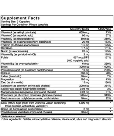 Barefoot Coral Calcium Complete 1500mg - 240 Capsules | Bob Barefoot Formula for Health & PH Support with Calcium, Magnesium, and Vitamins - Buy Online on GoSupps.com