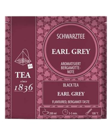 dethlefsen Schwarztee Earl Gray BergamotteNote flavored 50 pyramid bags in a 3 g bag