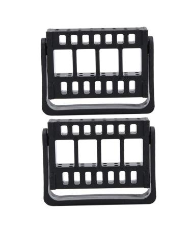 Nail Drill Bit Holder Stand Nail Drill Bit Holder - 16 Holes Nail Drill Bit Display Holders Nail Grinding Head Storage Box for Beauty Salon Household((Black) grinding head