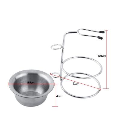 Premium Stainless Steel Shaving Brush Holder | Complete Beard Care Set for Men - Razor Brush & Soap Bowl Included - Buy Online on GoSupps.com