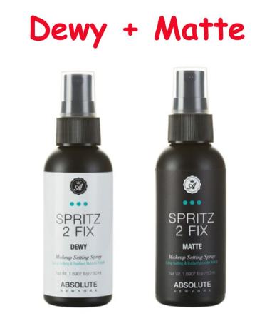 Absolute New York Spritz 2 Fix Dewy & Matte Combo with Eyebrow Razor
