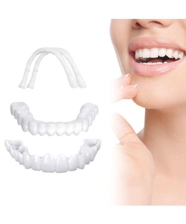 Fake Teeth  2 PCS Dentures Teeth for Women and Men  Dental Veneers for Temporary Teeth Restoration  Nature and Comfortable  Protect Your Teeth and Regain Confident Smile  Natural Shade-C08