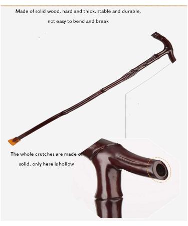 Crutches Adjustable Crutches Carved with Bamboo Leaf Patterns Ergonomic Handle Beautiful and Comfortable Crutches Hello Independence - Buy Online on GoSupps.com