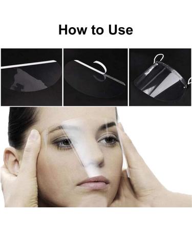 BNOYONERAS 30 Pieces Transparent Shower Shields with No Wrinkles Pin Clips Hairspray Shield Anti-Fog Visors for Hairstyling Cutting Fringing Hair Coloring - Buy Online on GoSupps.com